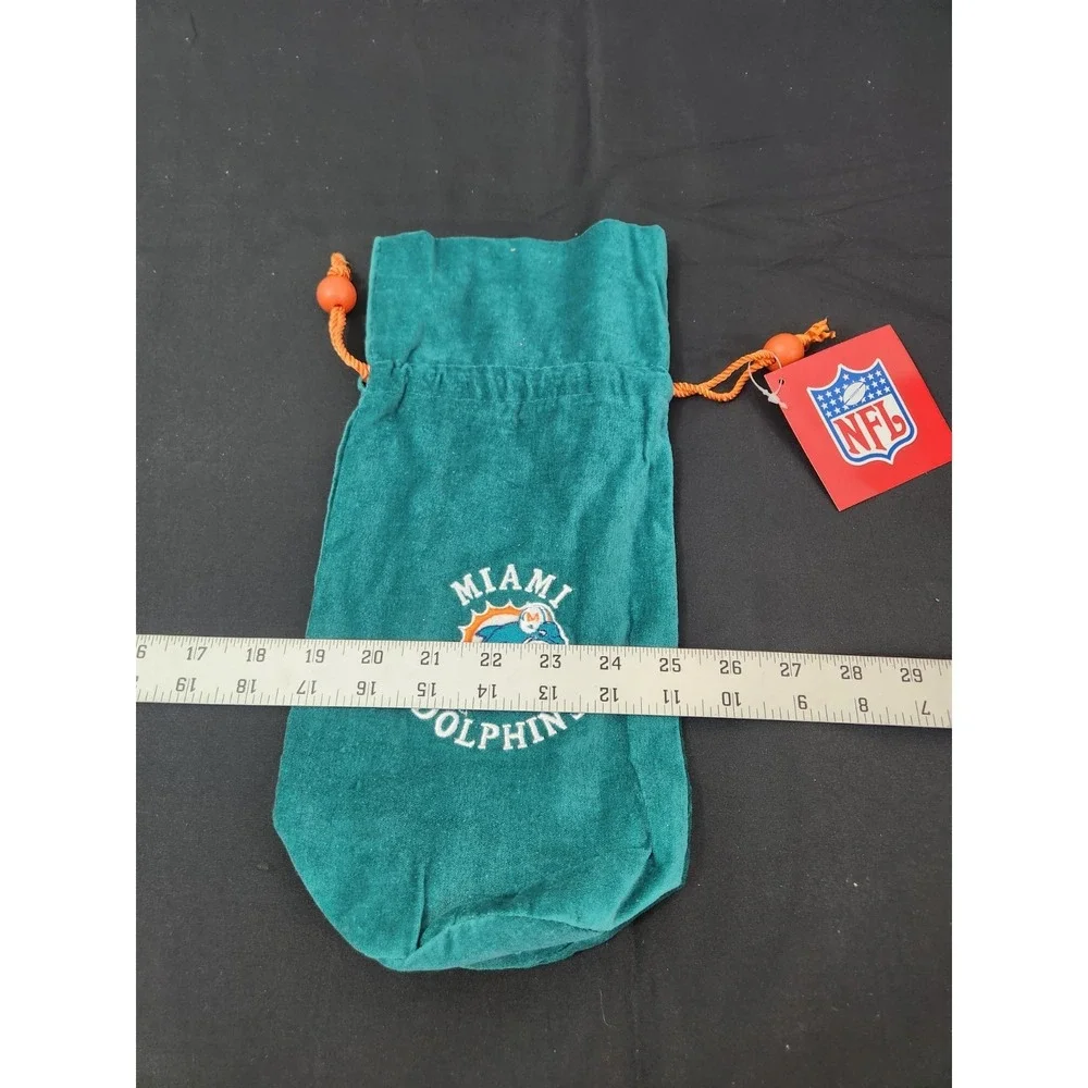 Miami Dolphins Wine  Gift Bag Sc Christmas With‎ Ties